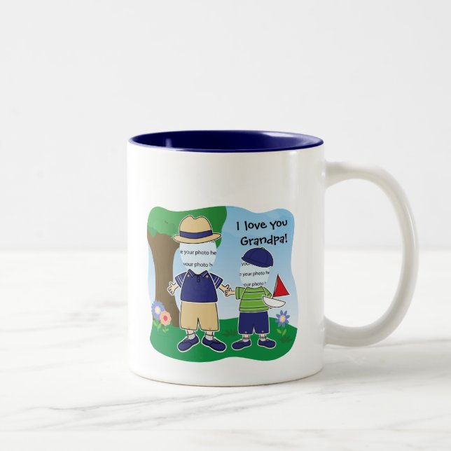 Taza Bicolor Abuelo del personalizable te amo (Derecha)