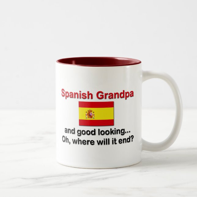 Taza Bicolor Abuelo español apuesto (Derecha)
