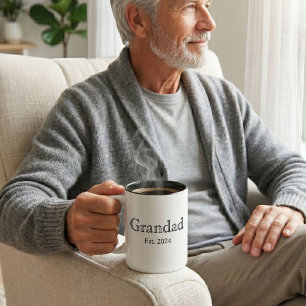Taza Bicolor Abuelo Establecido Negrita Mínima