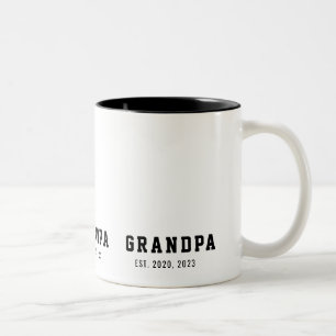 Taza Bicolor Abuelo Establecido Negro Y Blanco En Negrita