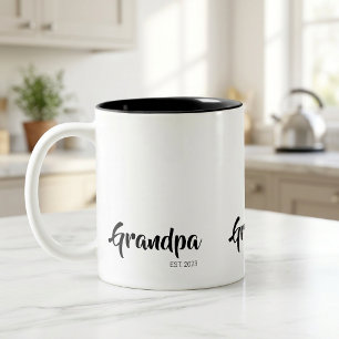 Taza Bicolor Abuelo Estableció Regalo Simple para Abuelo