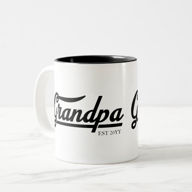 Taza Bicolor Abuelo fundado | Regalo del abuelo (Anverso izquierdo)