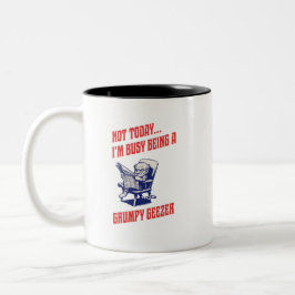 Taza Bicolor Abuelo Gruñón Ocupado