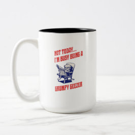 Taza Bicolor Abuelo Gruñón Ocupado