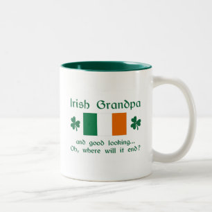 Taza Bicolor Abuelo irlandés apuesto