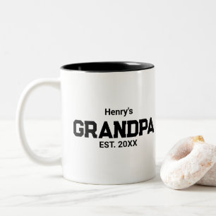Taza Bicolor Abuelo Moderno Establecido Est. Nombre Año
