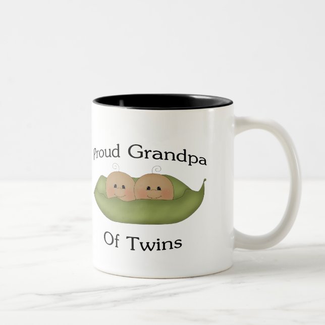 Taza Bicolor Abuelo orgulloso de gemelos (Derecha)