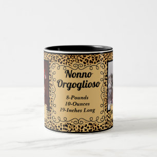 Taza Bicolor Abuelo orgulloso ITALIANO Cheetah 2 Foto
