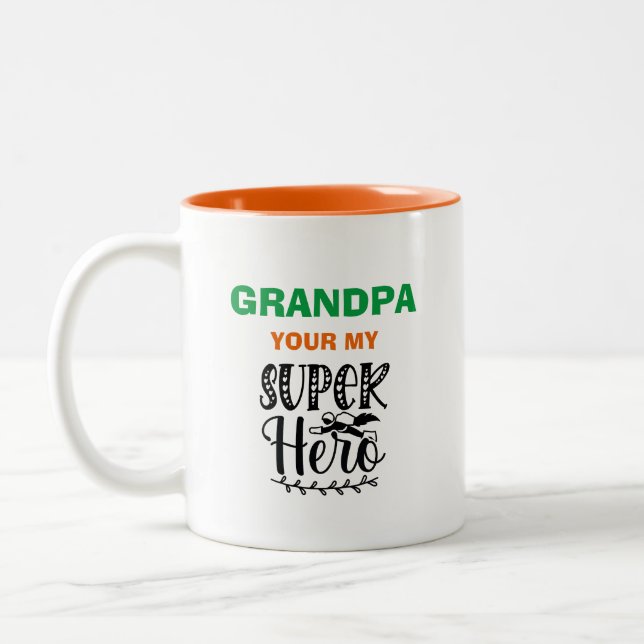 Taza Bicolor Abuelo tu superhéroe (Izquierda)