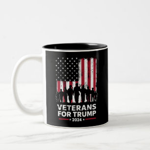 Taza Bicolor Abuelo Veteranos Por Trump 2024 Bandera Americana