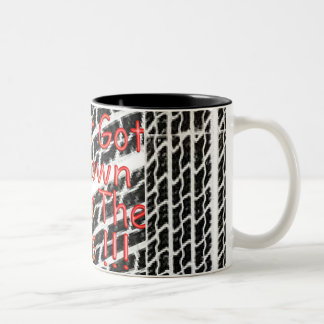 Taza Bicolor Acabo de conseguir lanzado debajo del autobús