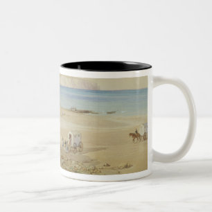 Taza Bicolor Acantilado de Culver, isla del Wight (w/c, pluma y