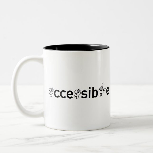 Taza Bicolor accesible - ASL (Izquierda)