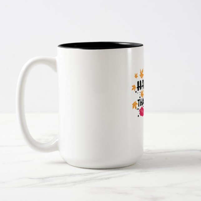 Taza Bicolor Acción de Gracias de Happ (Izquierda)