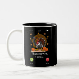 Taza Bicolor Acción de Gracias llama a la Personalizado gracios