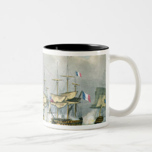 Taza Bicolor Acción de la fragata en los caminos de