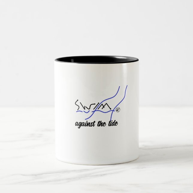 Taza Bicolor Acciones de Elfabetz - Contra la marea (Centro)