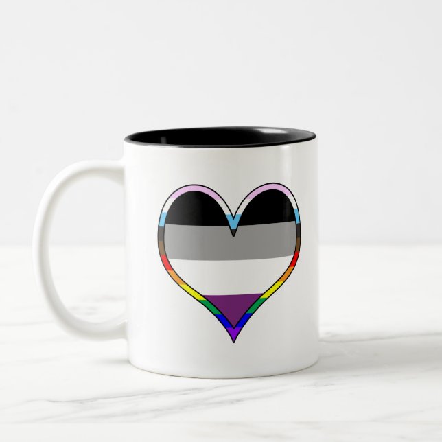 Taza Bicolor Ace Pride Heart (Izquierda)