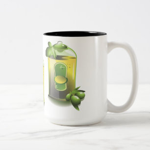Taza Bicolor Aceite De Oliva EVOO Para Chefs