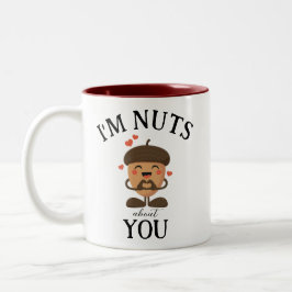 Taza Bicolor Acorn corazones graciosos