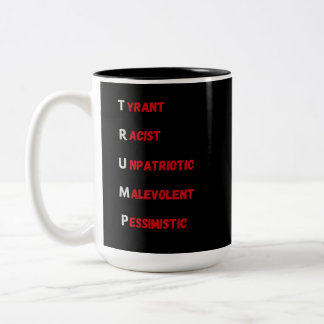 Taza Bicolor Acrónimo contra Trump 2