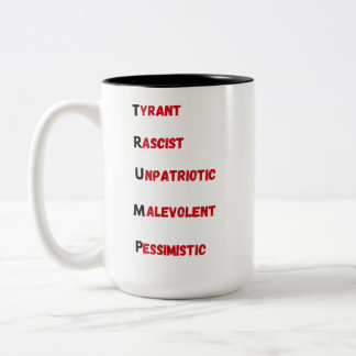 Taza Bicolor Acrónimo contra Trump 2