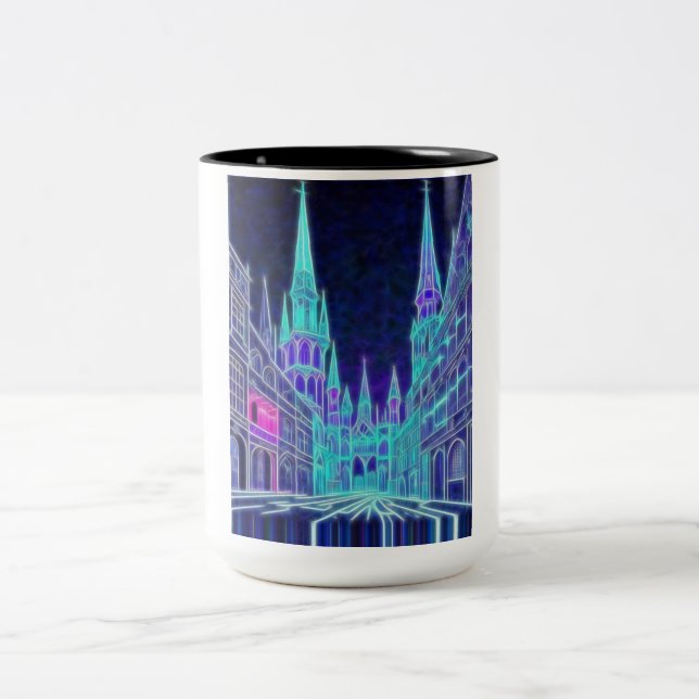 Taza Bicolor Acrópolis en curva (Centro)