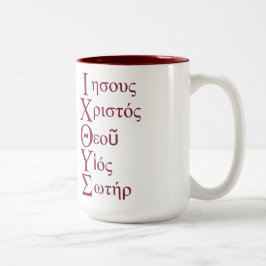 Taza Bicolor Acrostic de IXOYE (rojo)