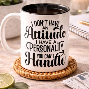 Taza Bicolor Actitud Divertida con Personalidad que No Puedes M