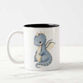 Taza Bicolor Acuarela de dragones