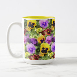 Taza Bicolor Acuarela de los pensamientos