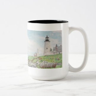 Taza Bicolor Acuarela de Pemaquid Point