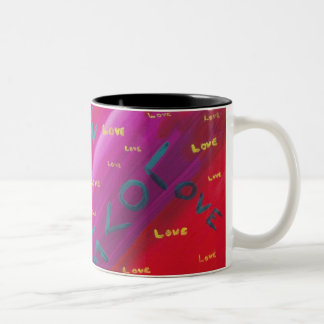 Taza Bicolor Acuarela del amor