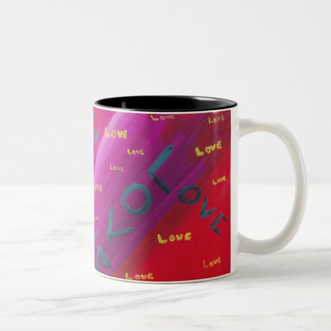Taza Bicolor Acuarela del amor (Derecha)