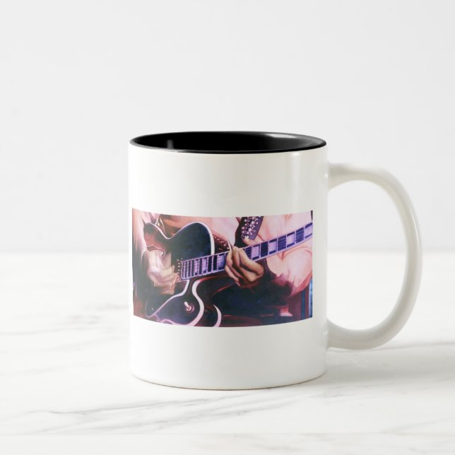 Taza Bicolor Acuarela del guitarrista del "virtuoso" (Derecha)
