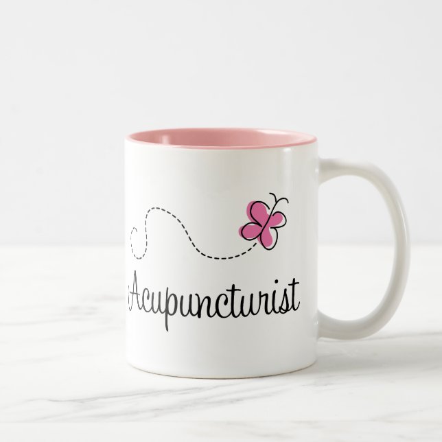 Taza Bicolor Acupuncturist rosado lindo (Derecha)