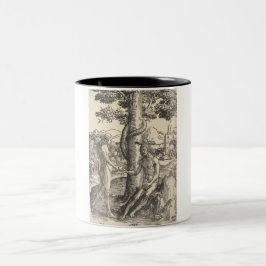 Taza Bicolor Adam y Eva: La caída del hombre (Lucas van Leyden)