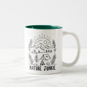 Taza Bicolor Adicto a la naturaleza