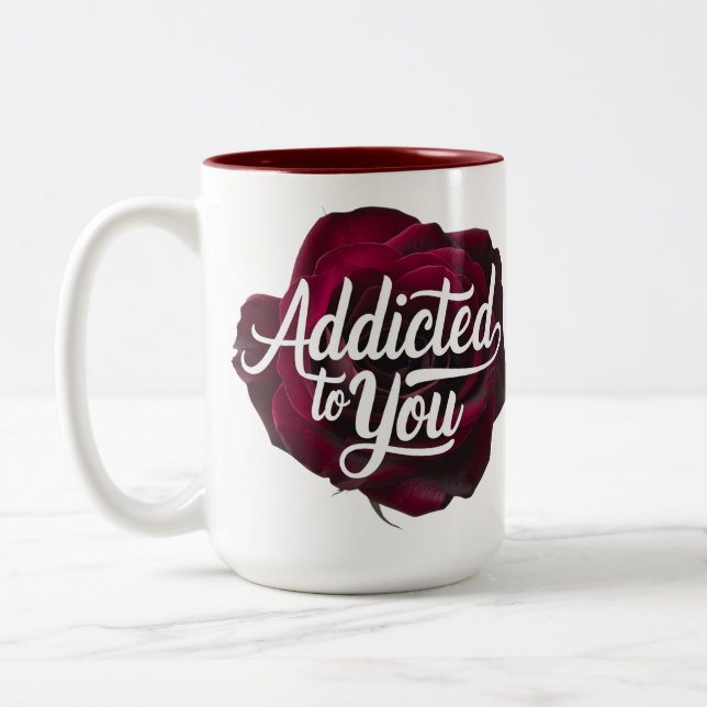 Taza Bicolor Adicto a usted (Izquierda)