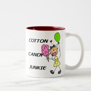 Taza Bicolor Adicto al Algodón de Azúcar