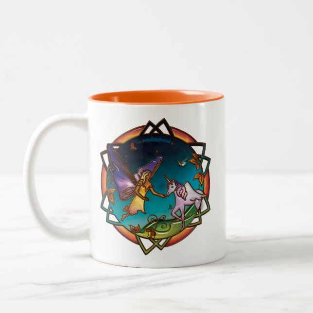 Taza Bicolor Adilyn Faery Mug Blue (Izquierda)