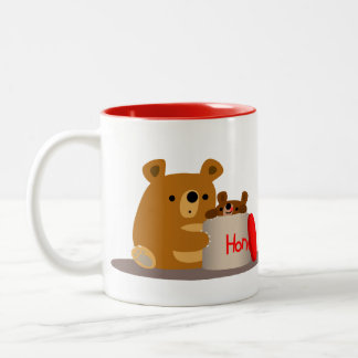Taza Bicolor ¡Adiós, cariño! Cute Personalizado Bears Mug