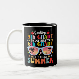 Taza Bicolor Adiós de 5º grado Hola de 6º grado pero primer ver