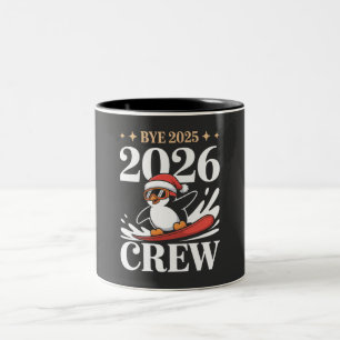 Taza Bicolor Adiós Divertido 2025 2026 Equipo Año Nuevo Amigos