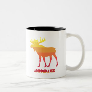 Taza Bicolor Adirondacks Moose
