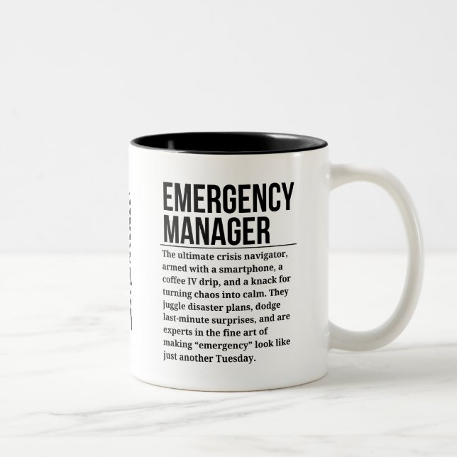 Taza Bicolor Administrador de emergencias (Derecha)