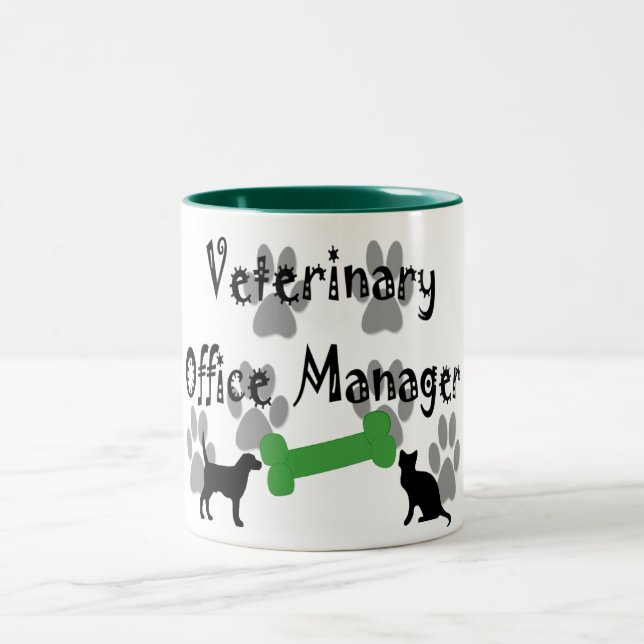 Taza Bicolor Administrador de oficinas veterinario (Centro)
