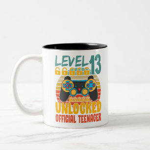 Taza Bicolor Adolescente oficial 13° nivel de cumpleaños 13 des