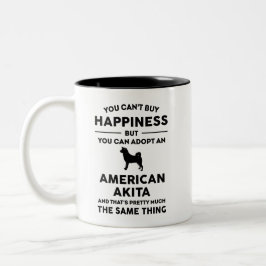 Taza Bicolor Adopción Akita Americana Felicidad