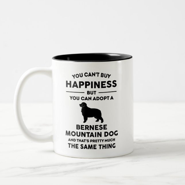Taza Bicolor Adopción de perro de montaña en Bernese (Izquierda)